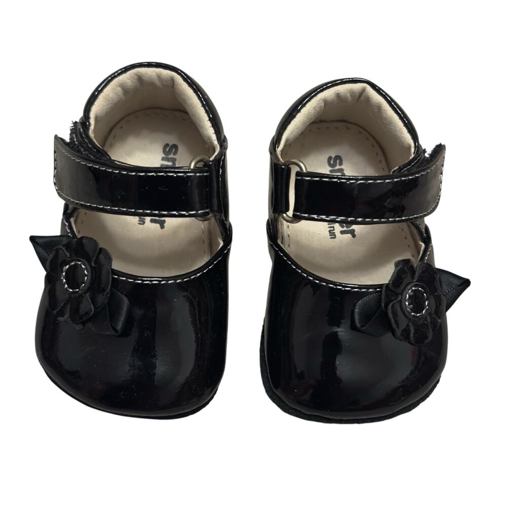 See Kai Run Smaller Black Patent Baby Mary Jane Shoes - 0-6 Months